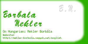 borbala mekler business card