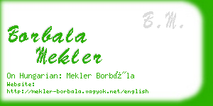 borbala mekler business card